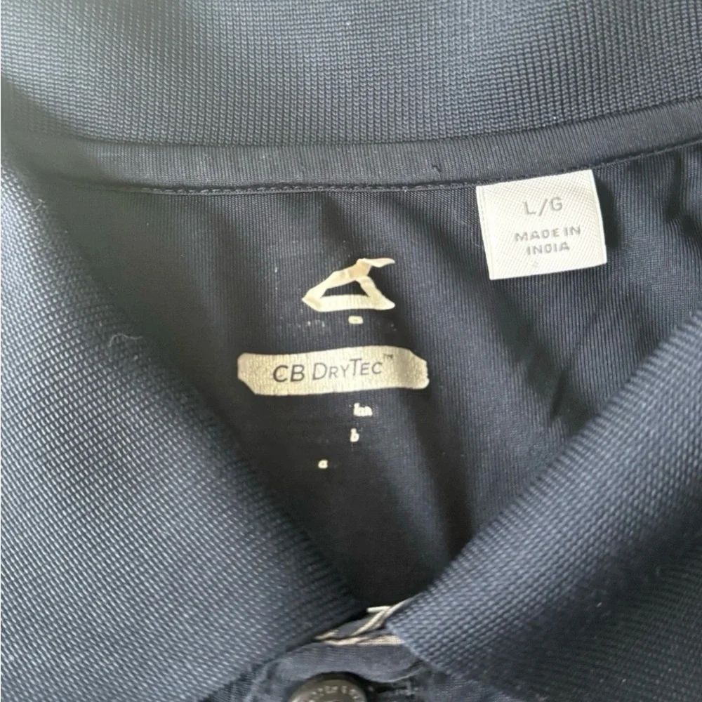 Cutter & Buck CB DryTec Notre Dame Navy Striped Polo Men’s L